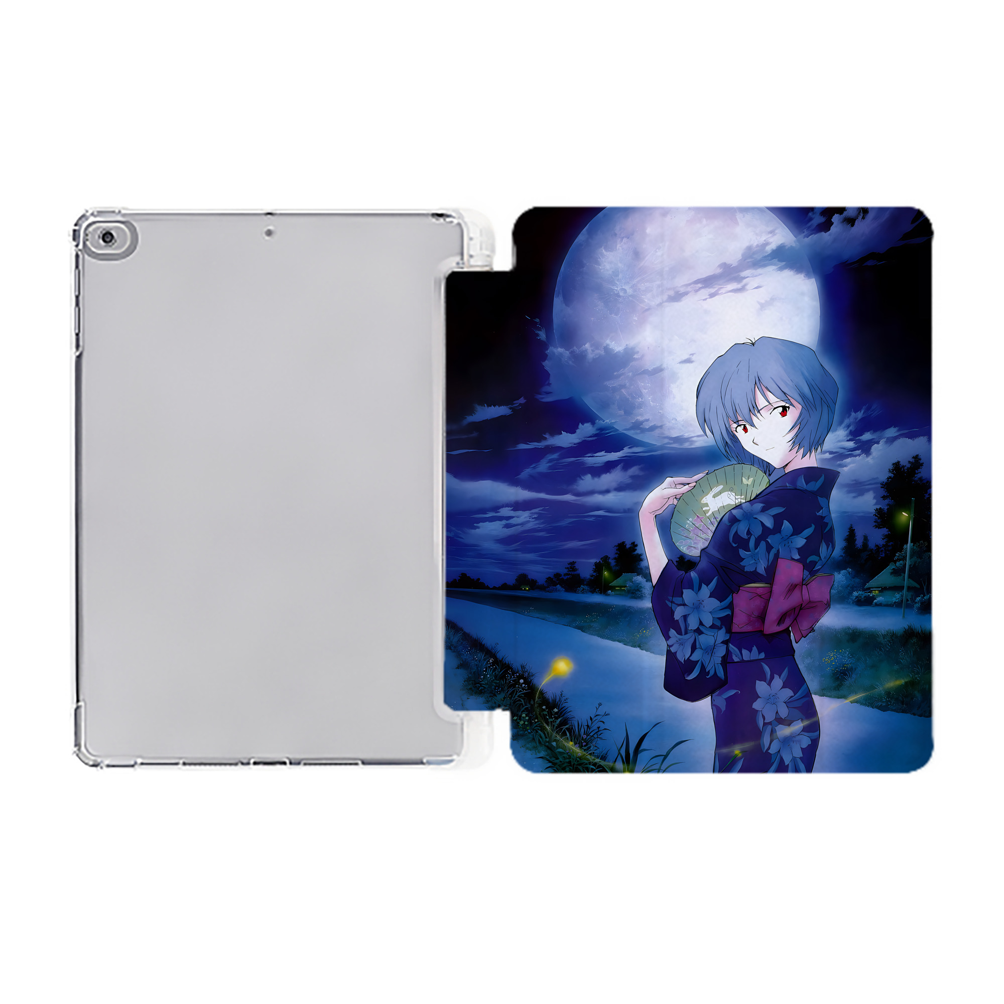 （画像用） EVA 新世紀エヴァンゲリオン IPad ケース ペン収納付き 三つ折りスタンド PUレザー×シリコン 対応機種9.5/10.5/10.9インチ